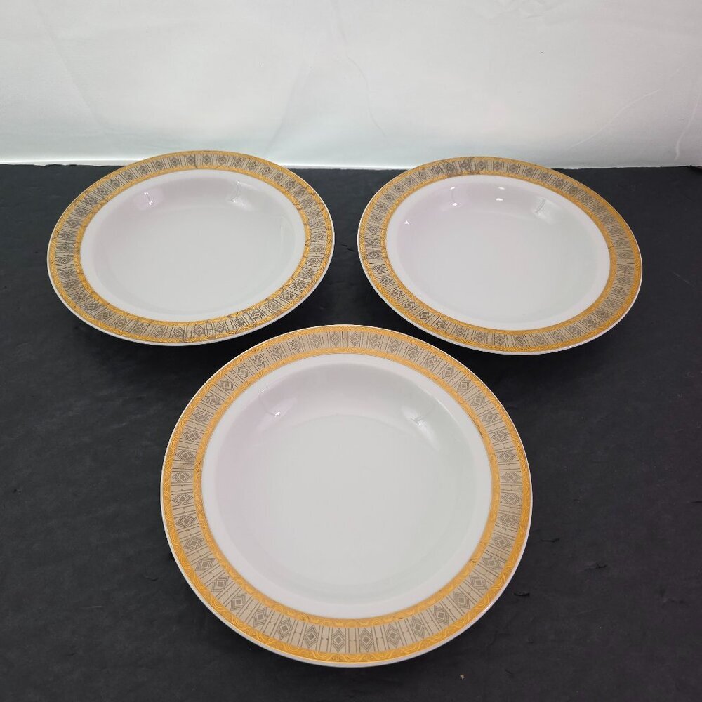 Baum Bros Formalities SAMANTHA Bohemian Porcelain Soup Salad Bowls – Set of 4